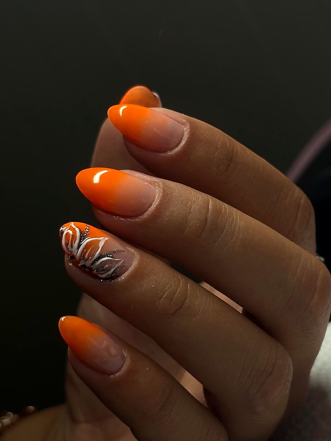 Nagel Orange Ombre